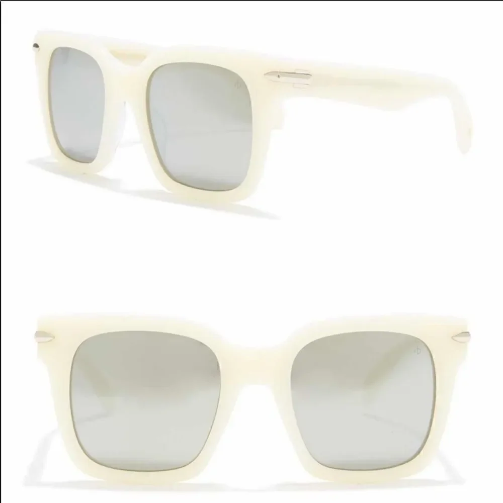 RAG & Bone square oversized sunglasses pearl white new